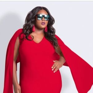 Monif C Miley Cape Dress